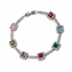Muse Gemstone Bracelet - White Gold