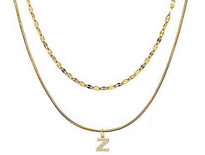 Double Up | Layered Letter Necklace