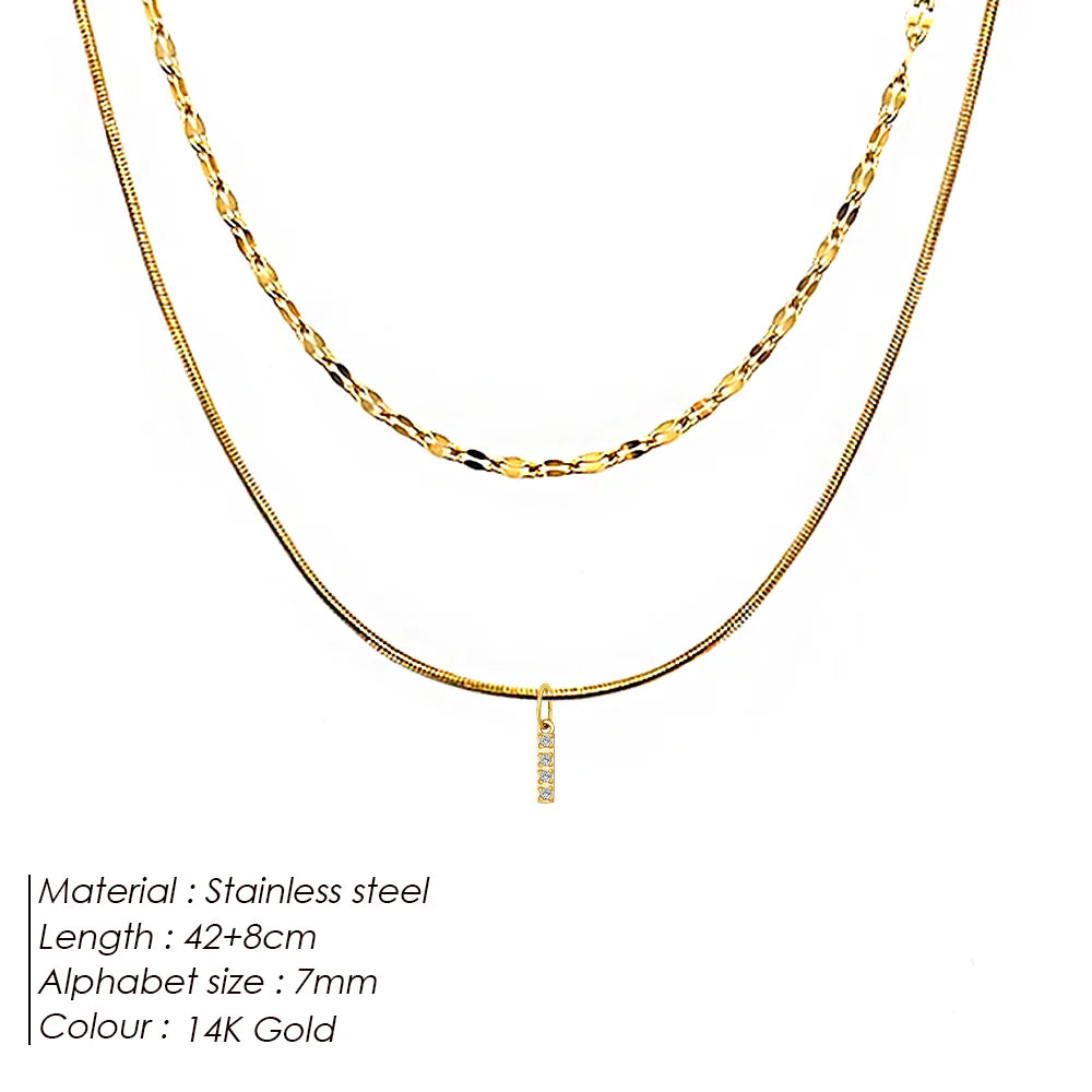 Double Up | Layered Letter Necklace