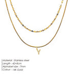 Double Up | Layered Letter Necklace