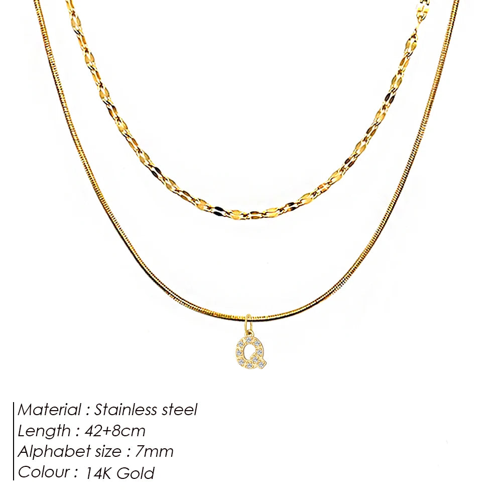 Double Up | Layered Letter Necklace