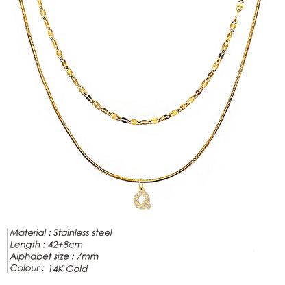 Double Up | Layered Letter Necklace