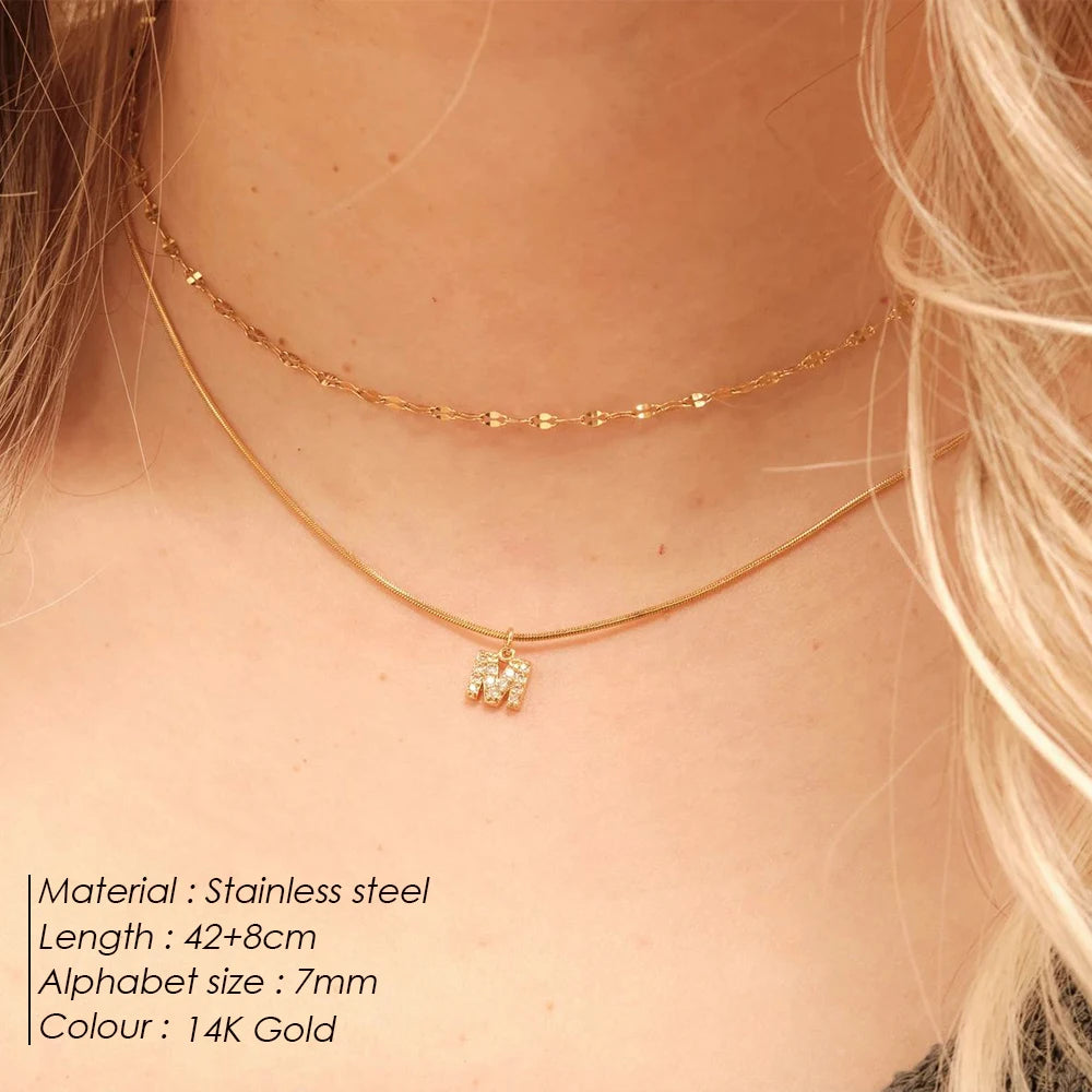 Double Up | Layered Letter Necklace