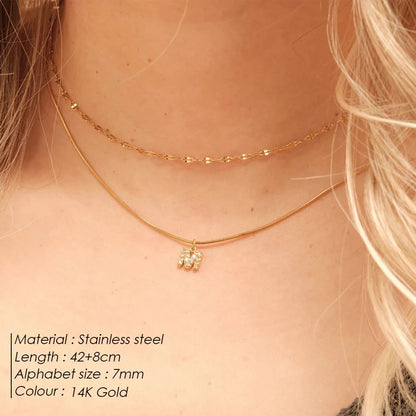 Double Up | Layered Letter Necklace