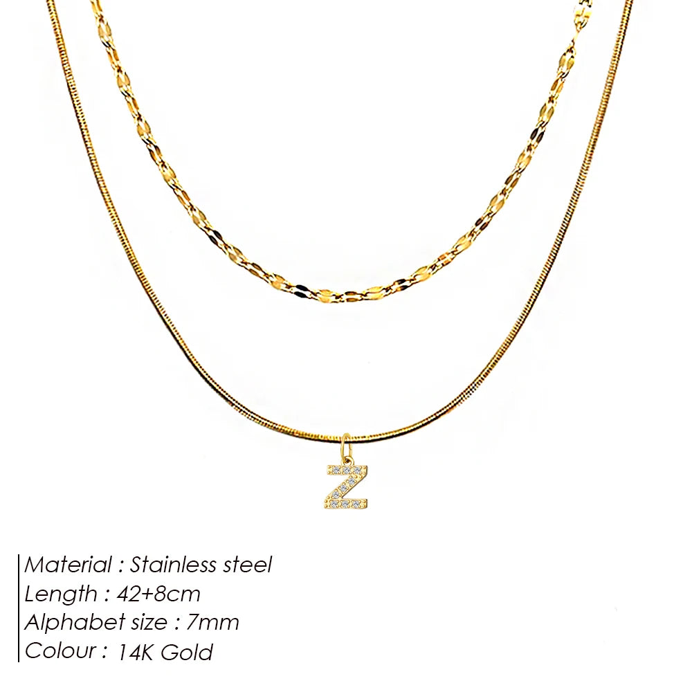 Double Up | Layered Letter Necklace