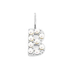 Pearl Studded| Letter Charm Pendant