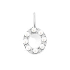 Pearl Studded| Letter Charm Pendant