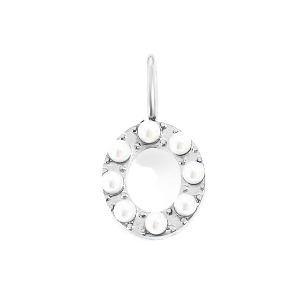 Pearl Studded| Letter Charm Pendant