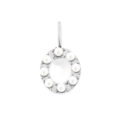Pearl Studded| Letter Charm Pendant