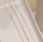 Radiant | Initial Birthstone Necklace