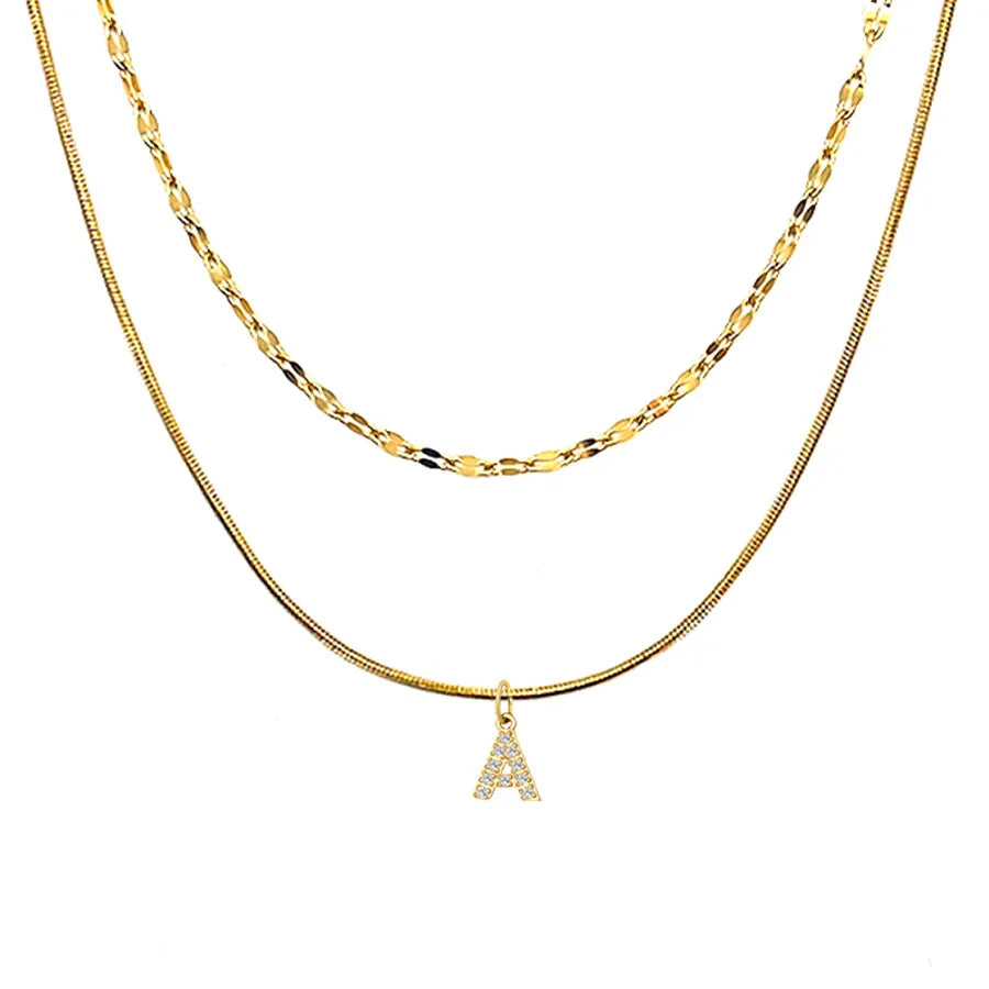 Double Up | Layered Letter Necklace