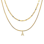 Double Up | Layered Letter Necklace