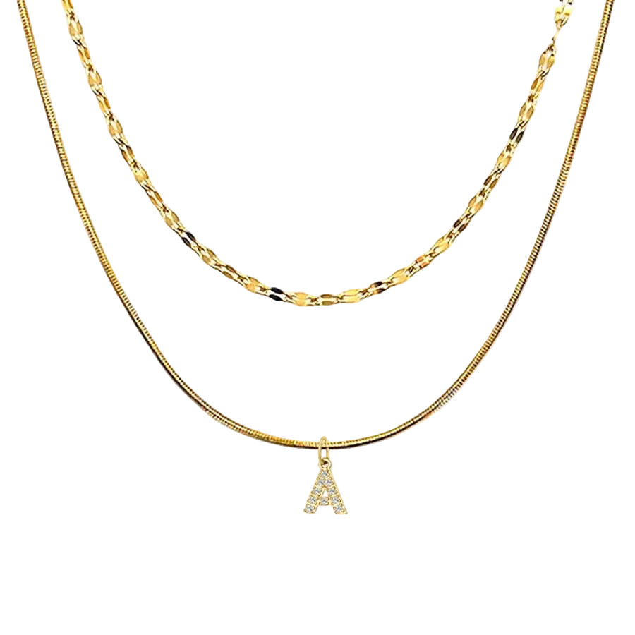 Double Up | Layered Letter Necklace