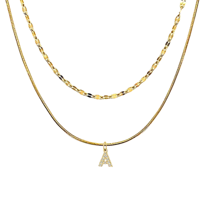 Double Up | Layered Letter Necklace