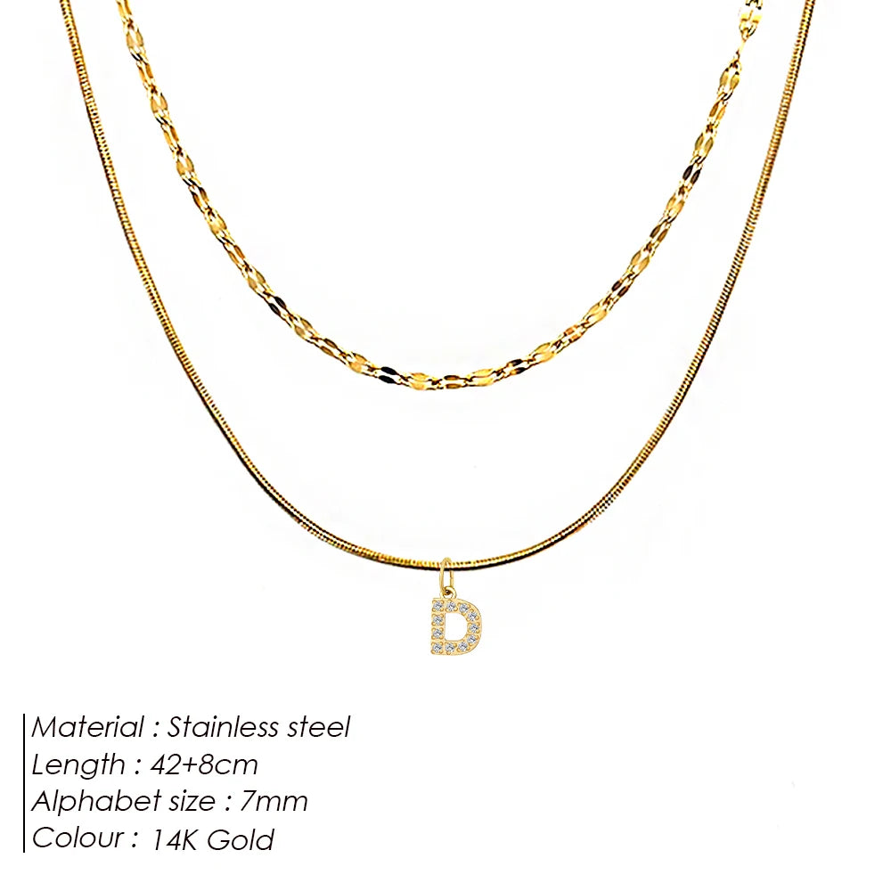 Double Up | Layered Letter Necklace
