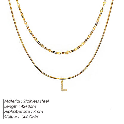 Double Up | Layered Letter Necklace