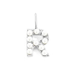 Pearl Studded| Letter Charm Pendant