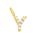 Pearl Studded| Letter Charm Pendant