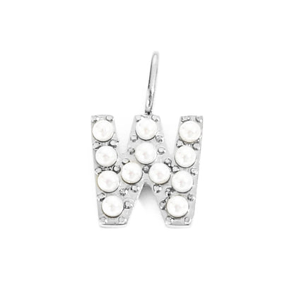 Pearl Studded| Letter Charm Pendant