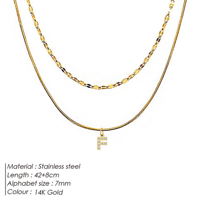 Double Up | Layered Letter Necklace