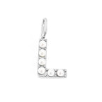 Pearl Studded| Letter Charm Pendant