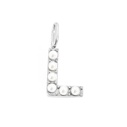 Pearl Studded| Letter Charm Pendant