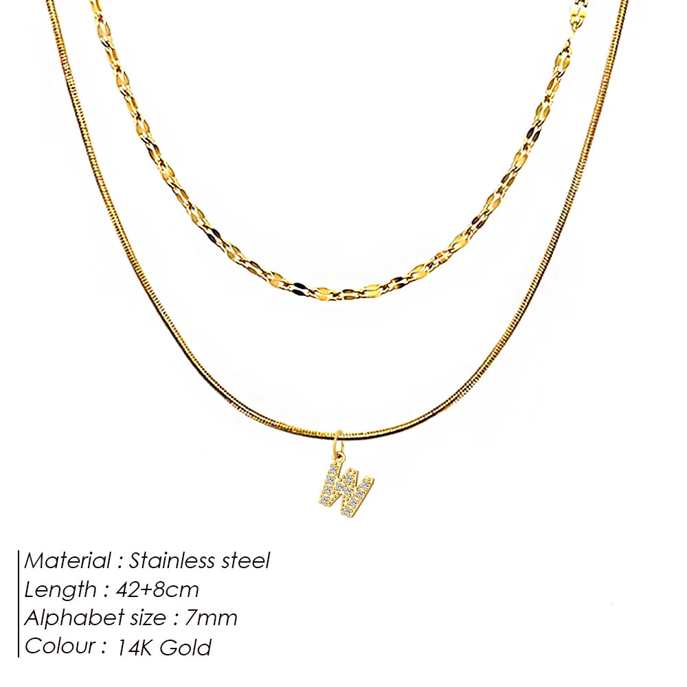 Double Up | Layered Letter Necklace