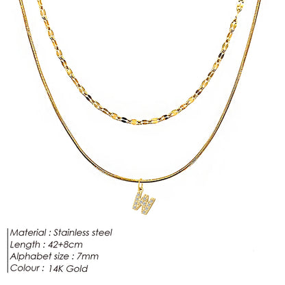 Double Up | Layered Letter Necklace