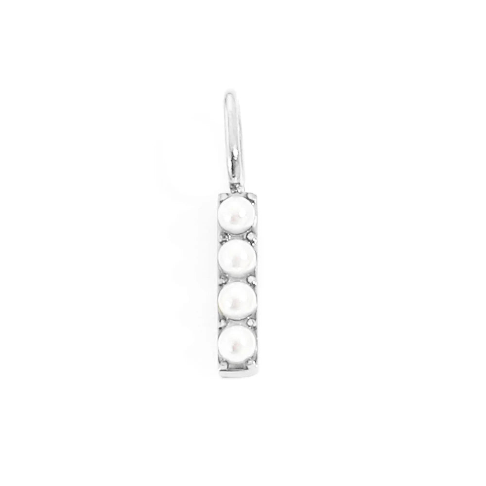 Pearl Studded| Letter Charm Pendant