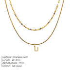 Double Up | Layered Letter Necklace