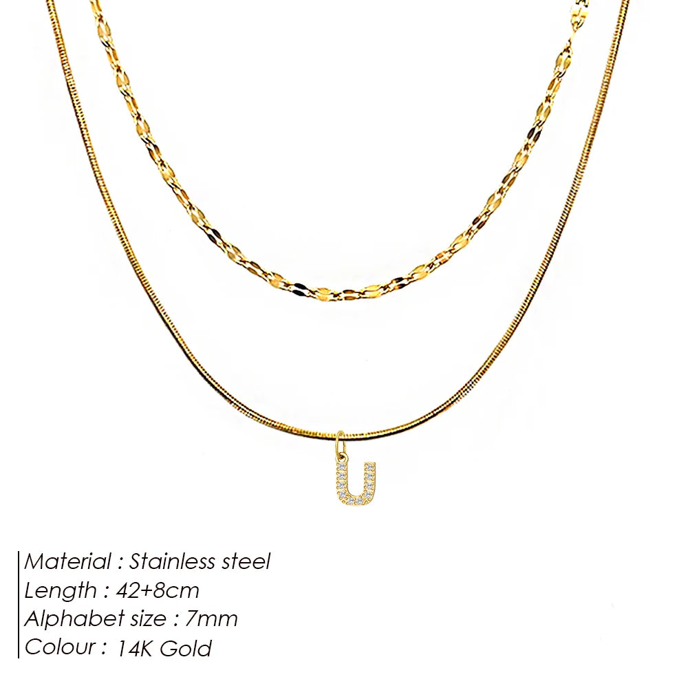 Double Up | Layered Letter Necklace