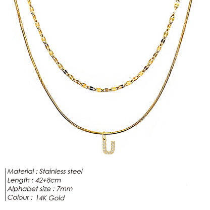 Double Up | Layered Letter Necklace
