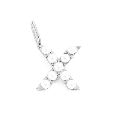 Pearl Studded| Letter Charm Pendant