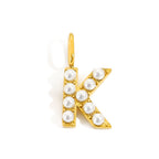 Pearl Studded| Letter Charm Pendant