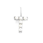 Pearl Studded| Letter Charm Pendant