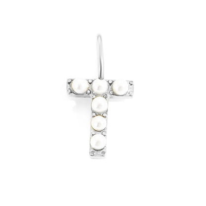 Pearl Studded| Letter Charm Pendant