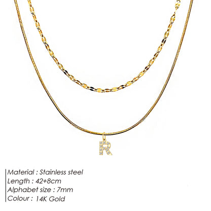Double Up | Layered Letter Necklace