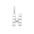 Pearl Studded| Letter Charm Pendant