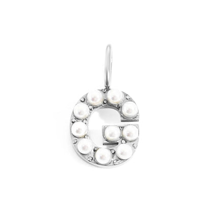Pearl Studded| Letter Charm Pendant