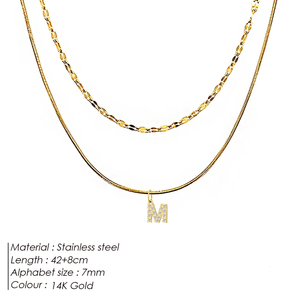 Double Up | Layered Letter Necklace