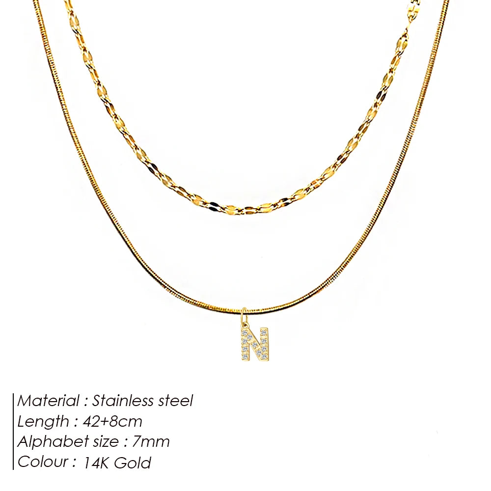 Double Up | Layered Letter Necklace