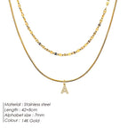 Double Up | Layered Letter Necklace