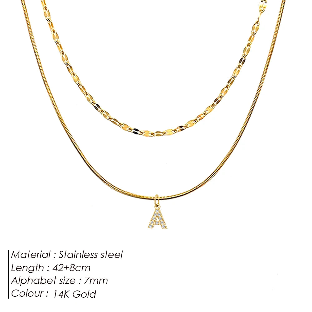 Double Up | Layered Letter Necklace