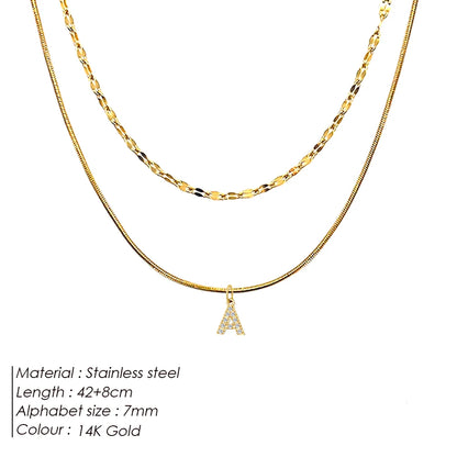 Double Up | Layered Letter Necklace