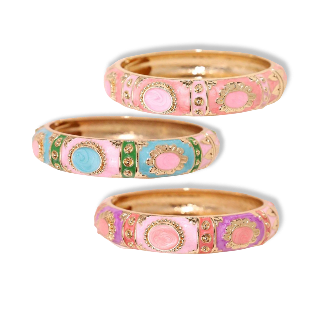 Pretty in Pink - Enamel Bangles