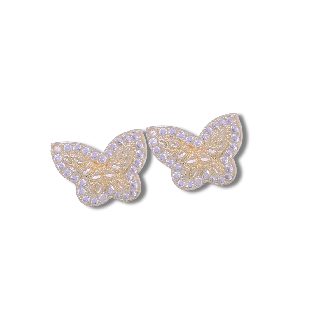 Mariposa - Butterfly Nugget Stud Earrings