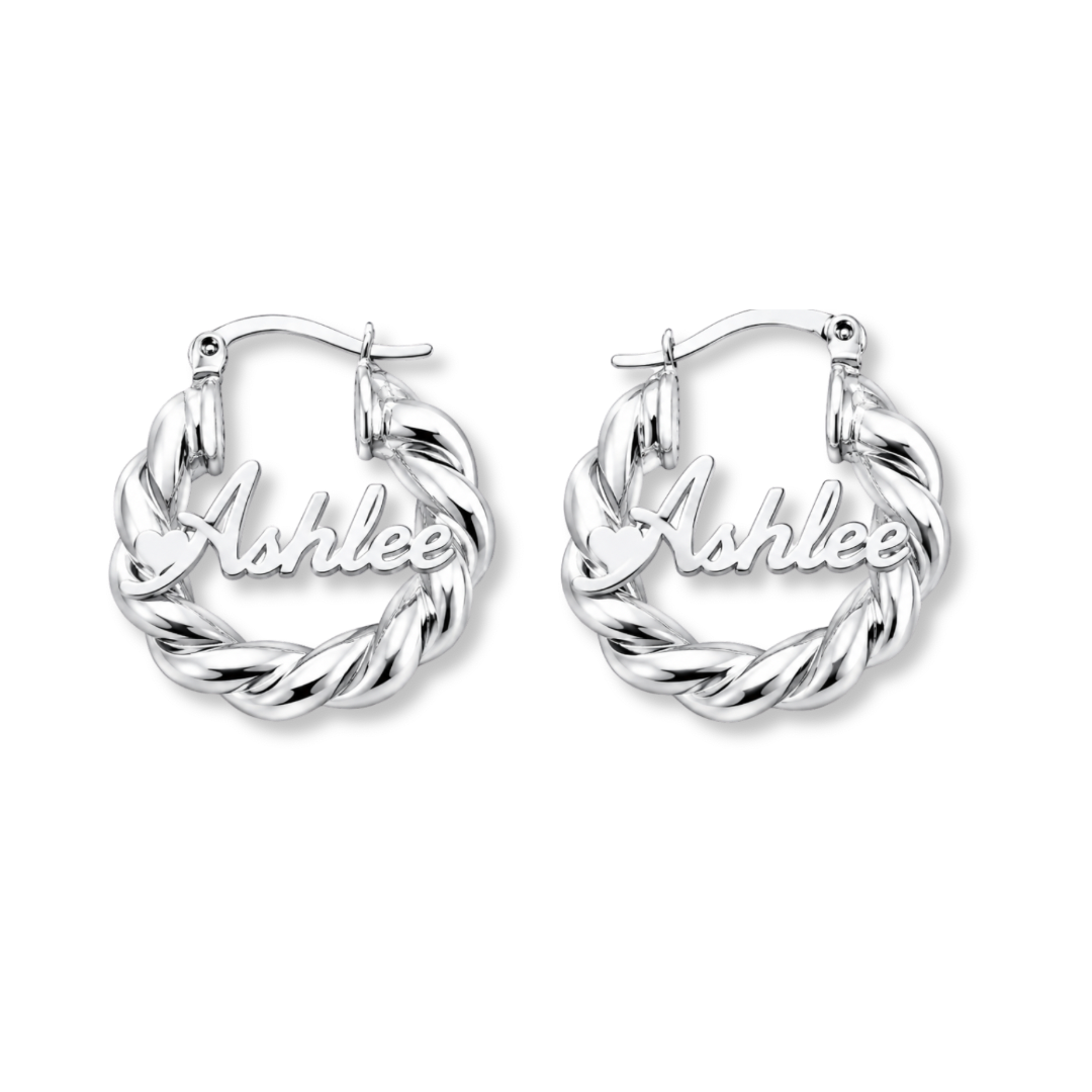 Twisted Custom Hoop Earrings