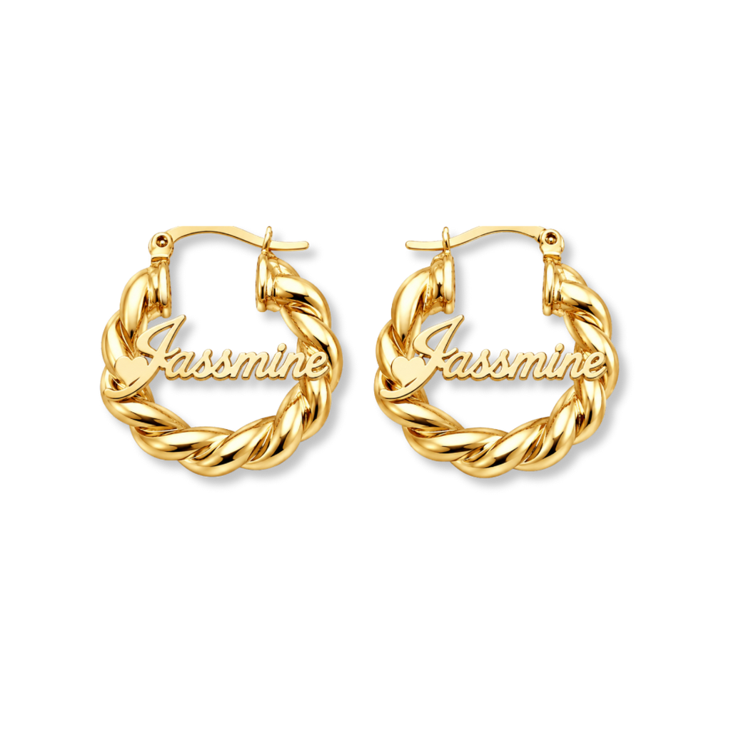 Twisted Custom Hoop Earrings