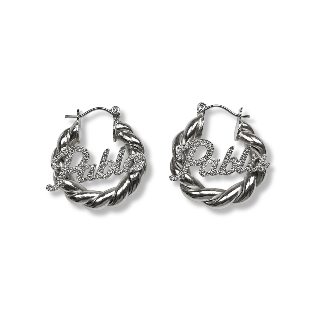 Twisted Custom Hoop Earrings