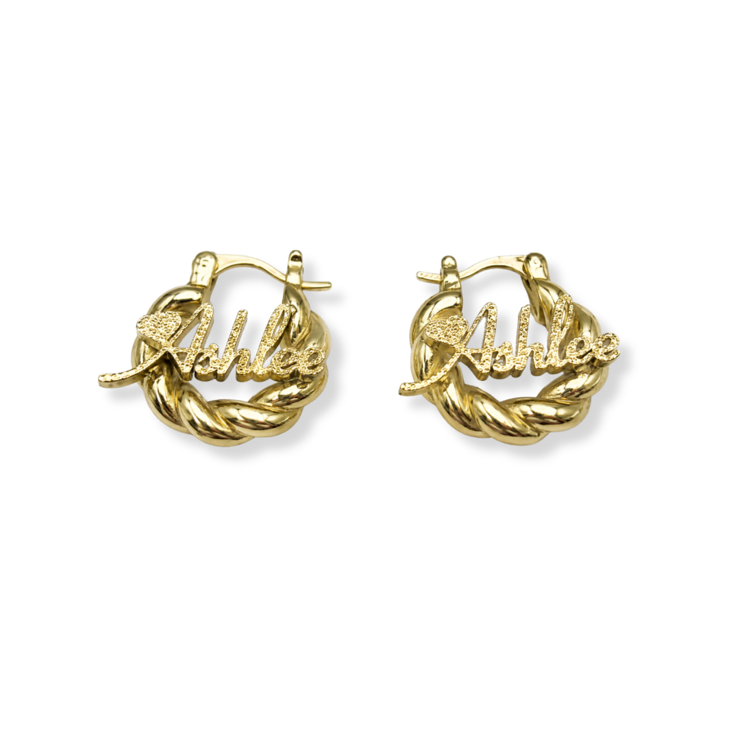 Twisted Custom Hoop Earrings